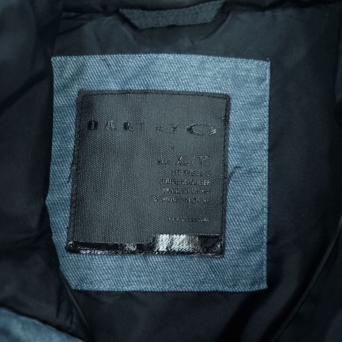 오클리 로고 패치 데님 후드 패딩 M16778 상품이미지9