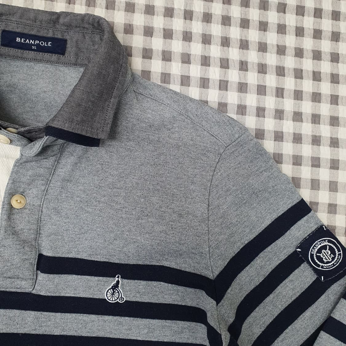 빈폴 스트라이프 긴소매 카라티 남자95 상품이미지3