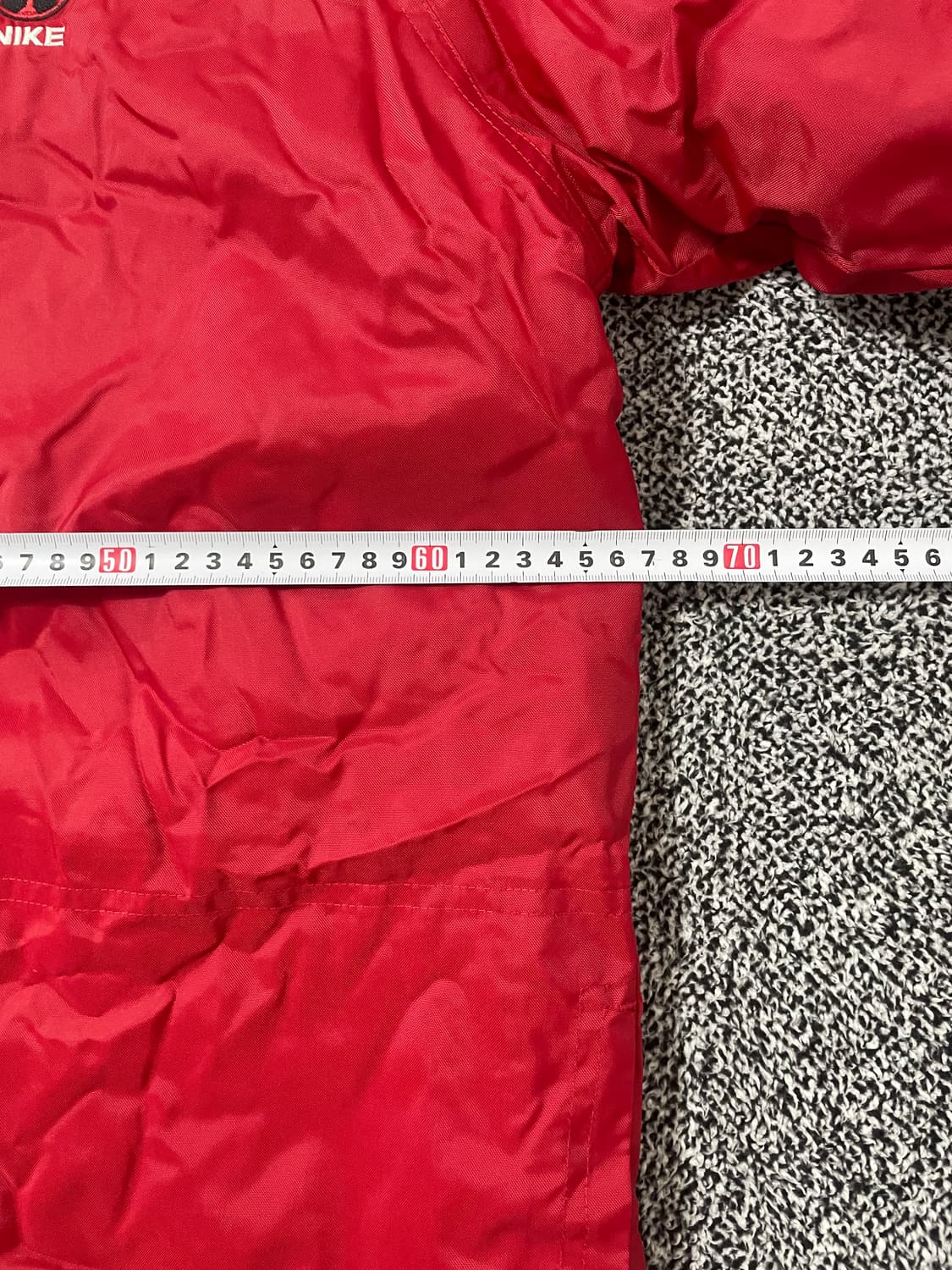 빈티지9. 나이키 베스킷볼 농구 올드스쿨 벤치코트 돕비 롱 점퍼 레드 상품이미지3