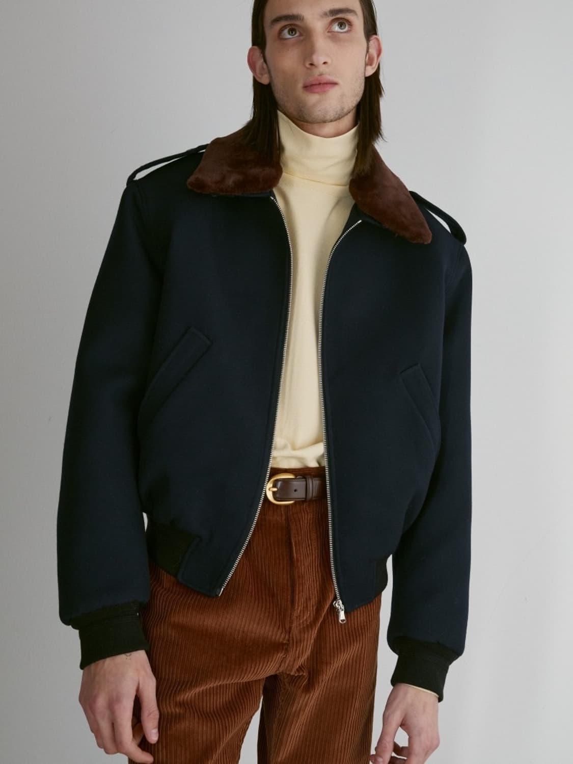 렉토 에폴렛 버진 울 블렌드 점퍼 M사이즈 상품이미지1