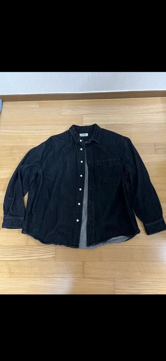 굿라이프웍스 오버사이즈 워시드 데님셔츠 블랙 상품이미지3