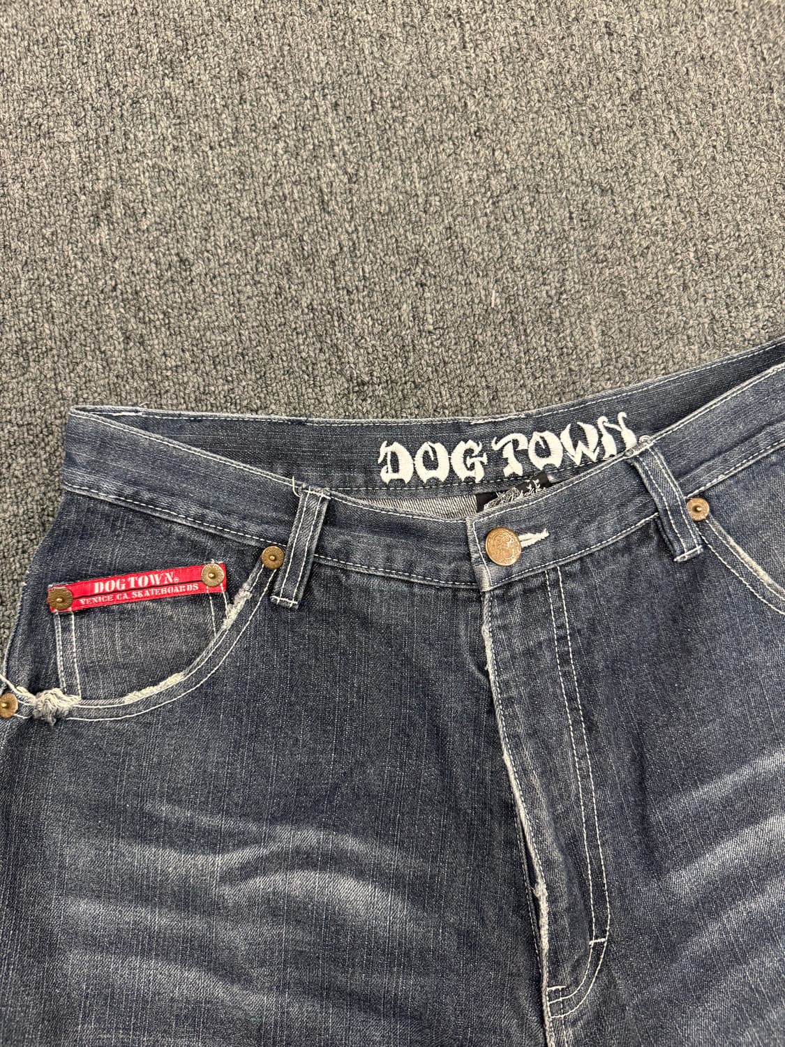 L)도그타운 빈티지 오리엔탈 자수 포인트 버뮤다 데님팬츠 상품이미지3