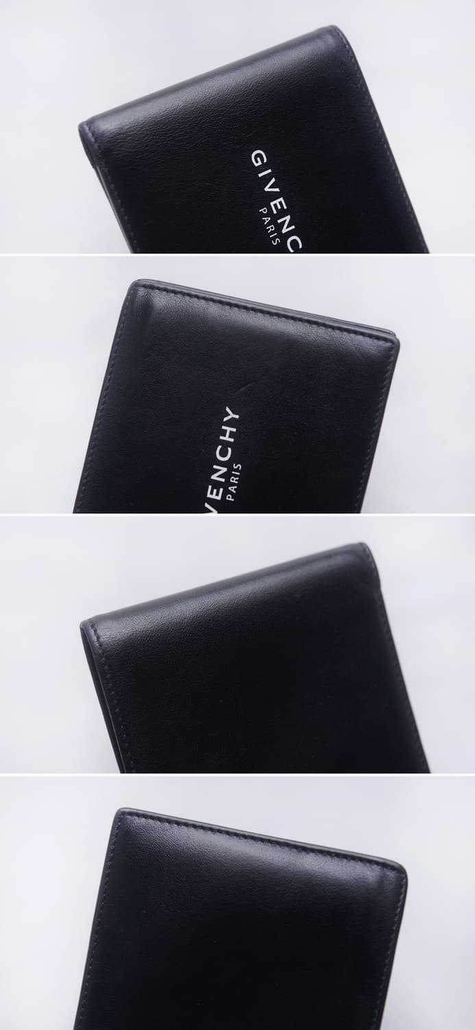 지방시 레터링 로고 클래식 블랙 카프스킨 8cc 반지갑 상품이미지5