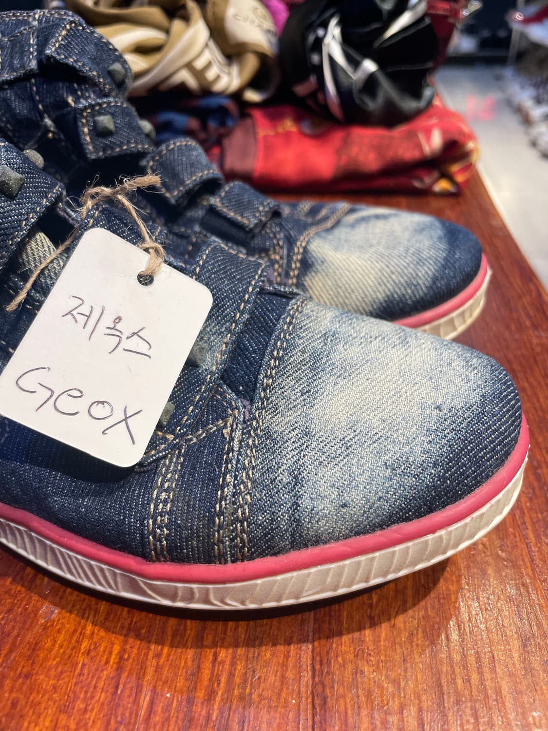 제옥스 geox 데님 하이탑 스니커즈 245 상품이미지3