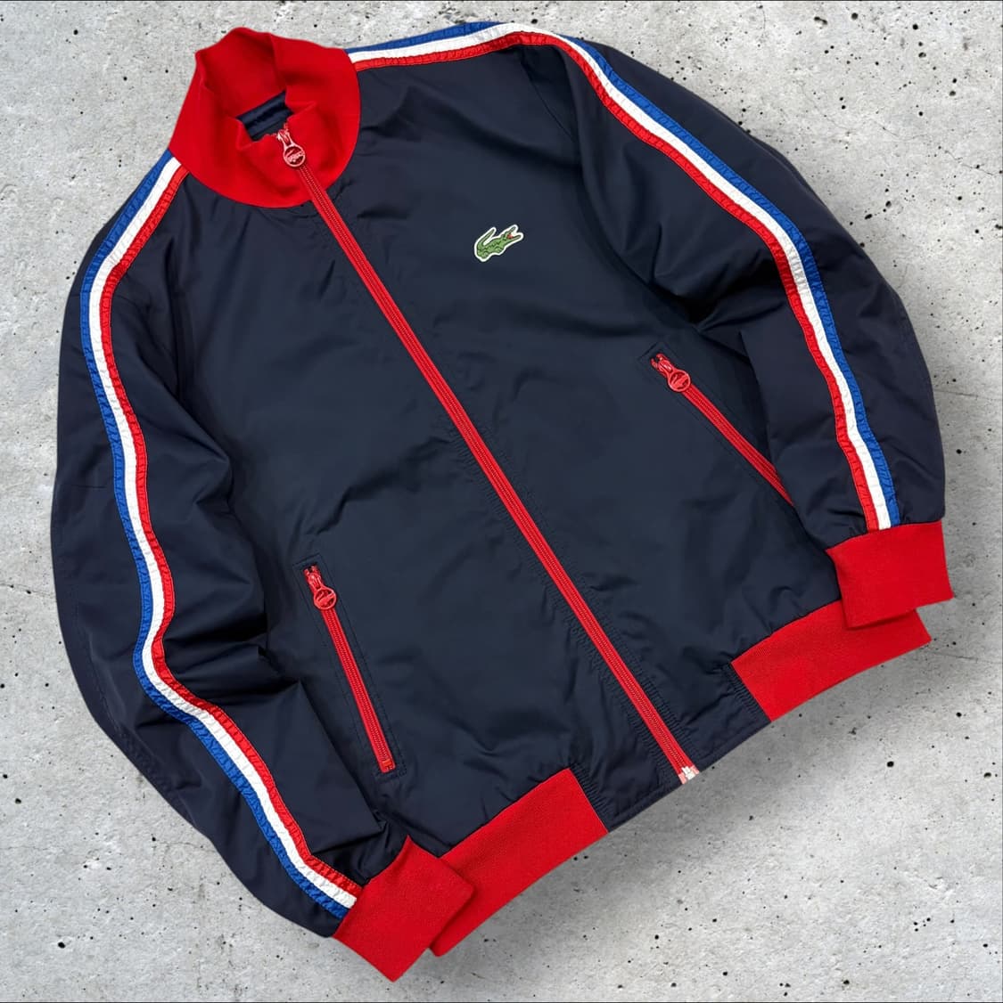 [105] 라코스테 네이비 사이드라인 바람막이 자켓 D200 상품이미지1
