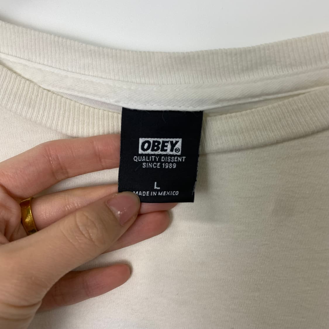 오베이 빅로고 화이트 롱슬리브 긴팔티 상품이미지8