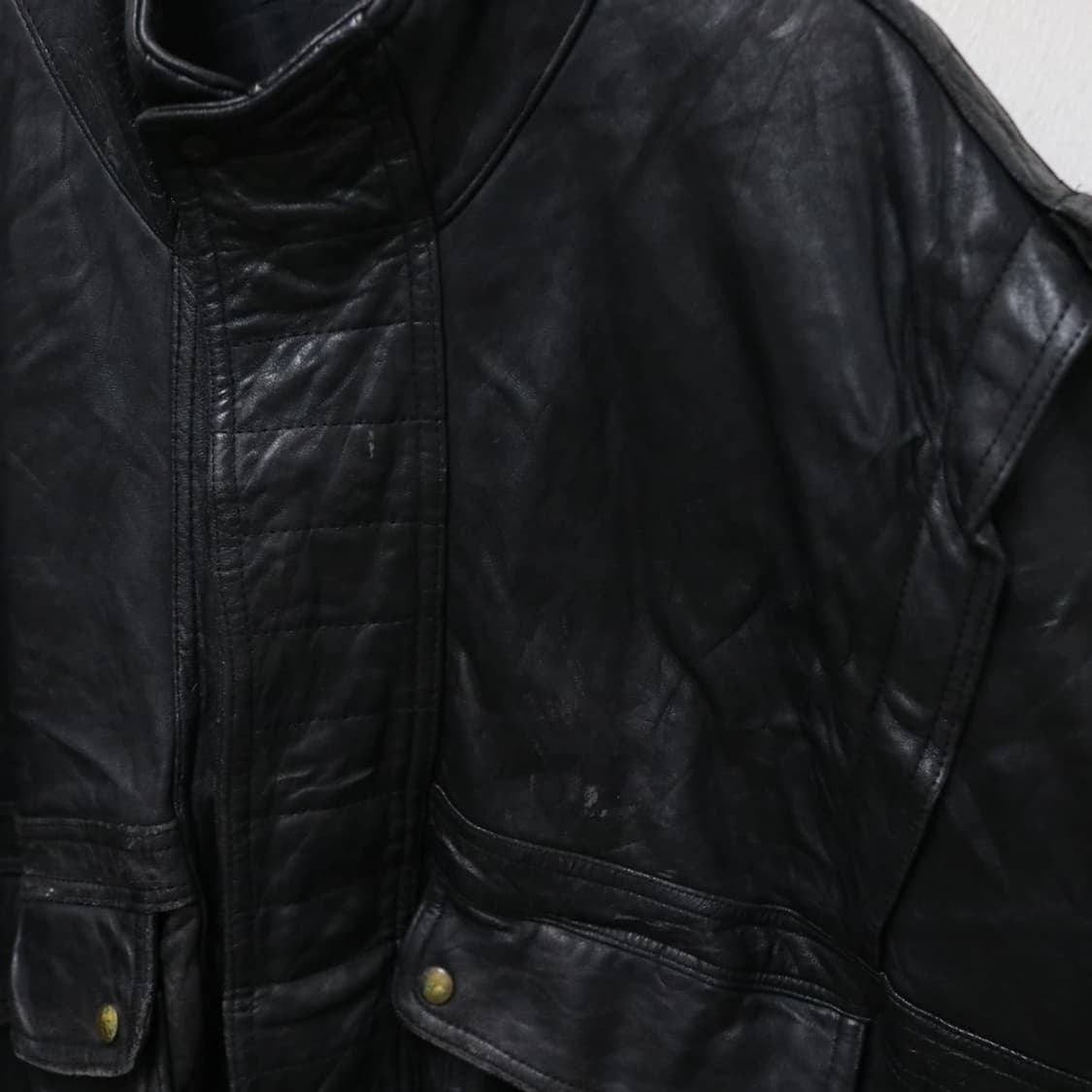 90'S VINTAGE LEATHER BOMBER 가죽자켓 60657 상품이미지3