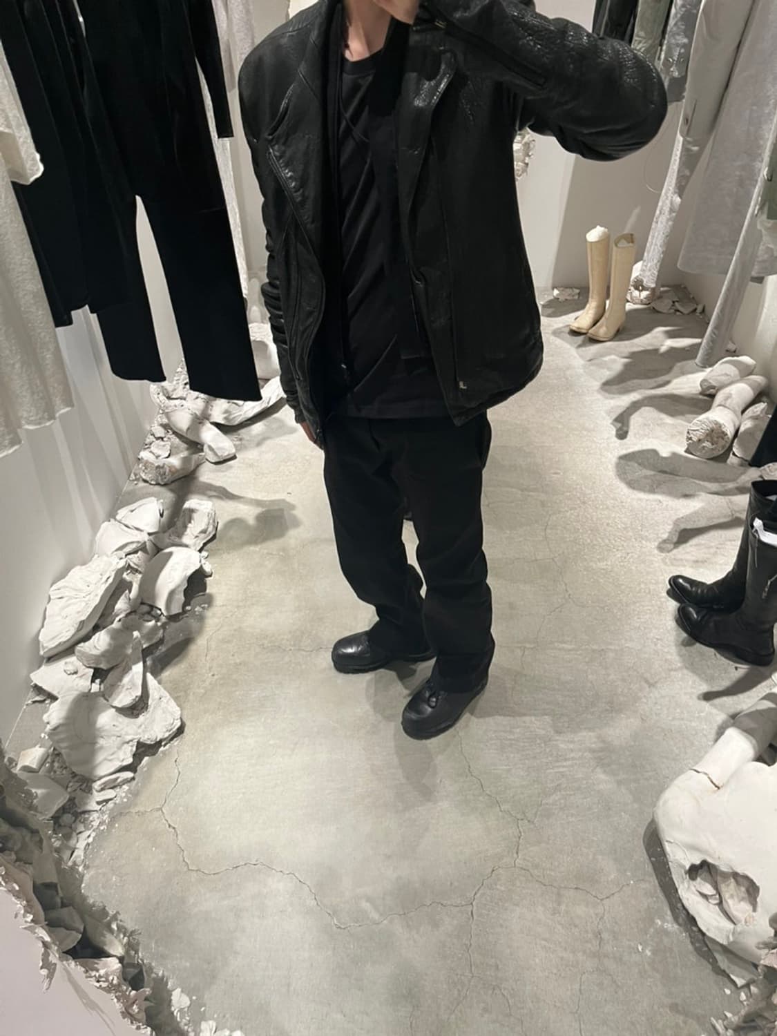 Julius 14-15FW Assymetric Leather Jacket 상품이미지4