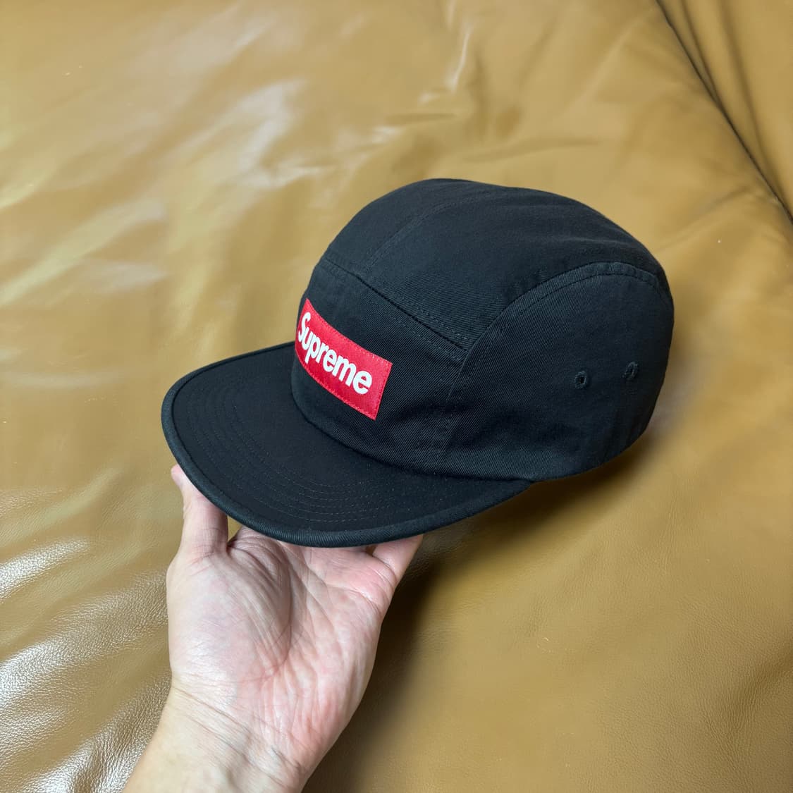 Supreme 슈프림 블랙 레드 박스로고 캠프캡 모자 (Black) 상품이미지4
