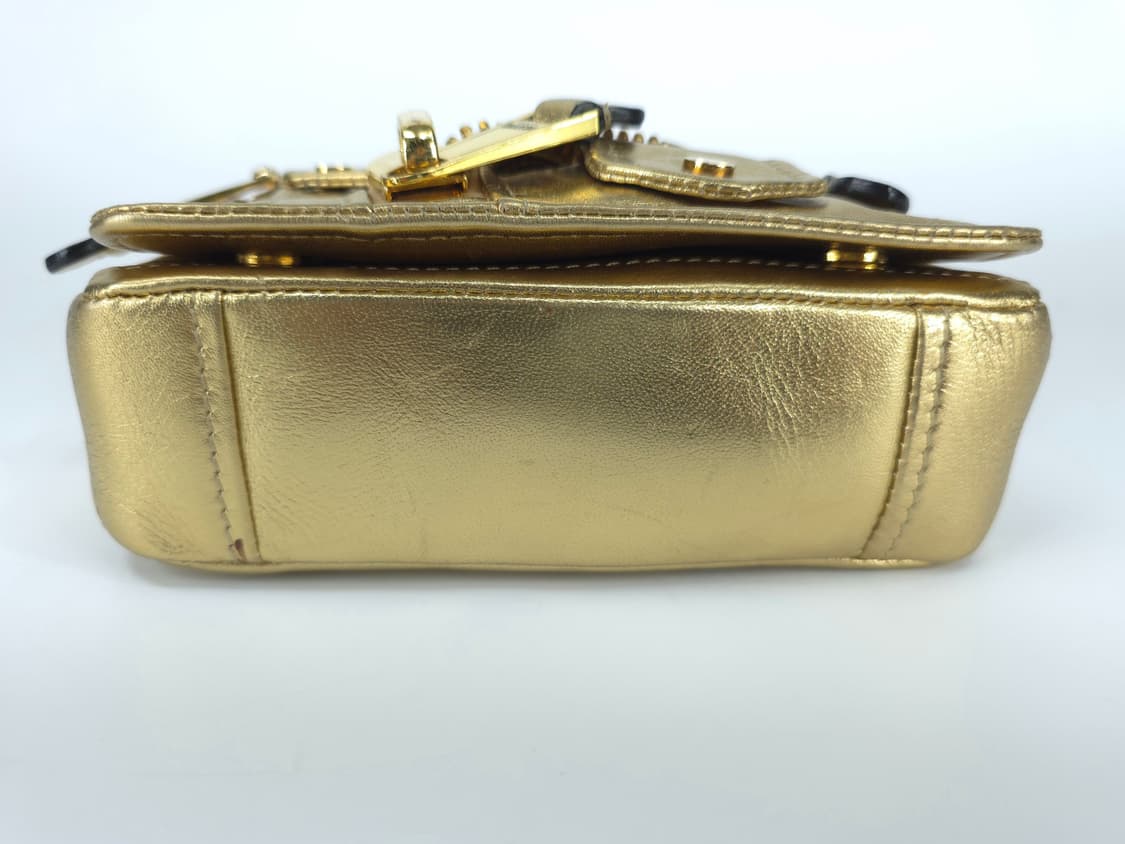 모스키노 바이커 레더 체인 숄더백 골드
 상품이미지7