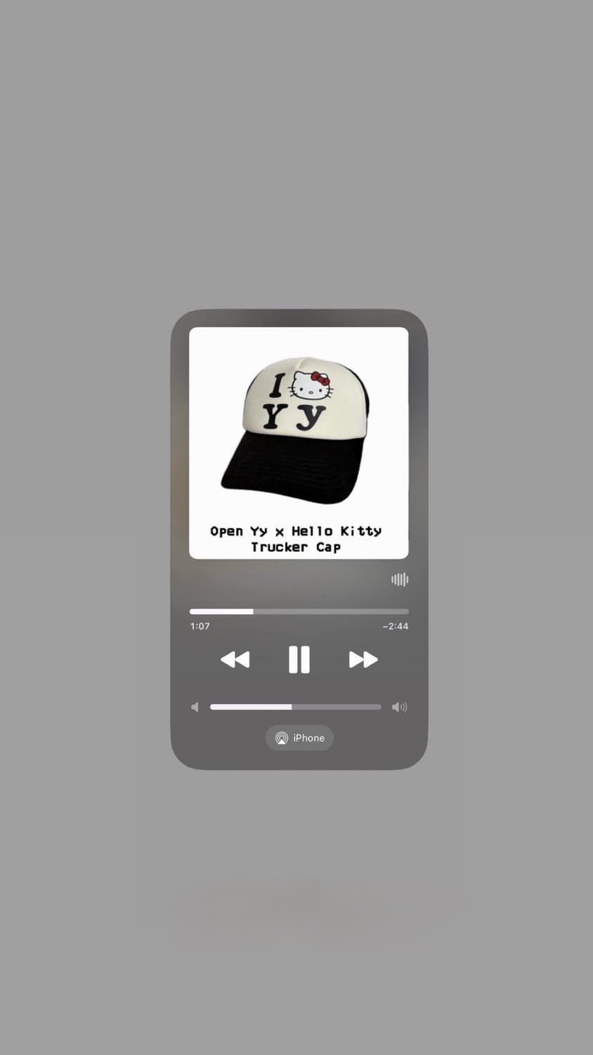 Open Yy x Hello Kitty Trucker Cap Black 상품이미지1