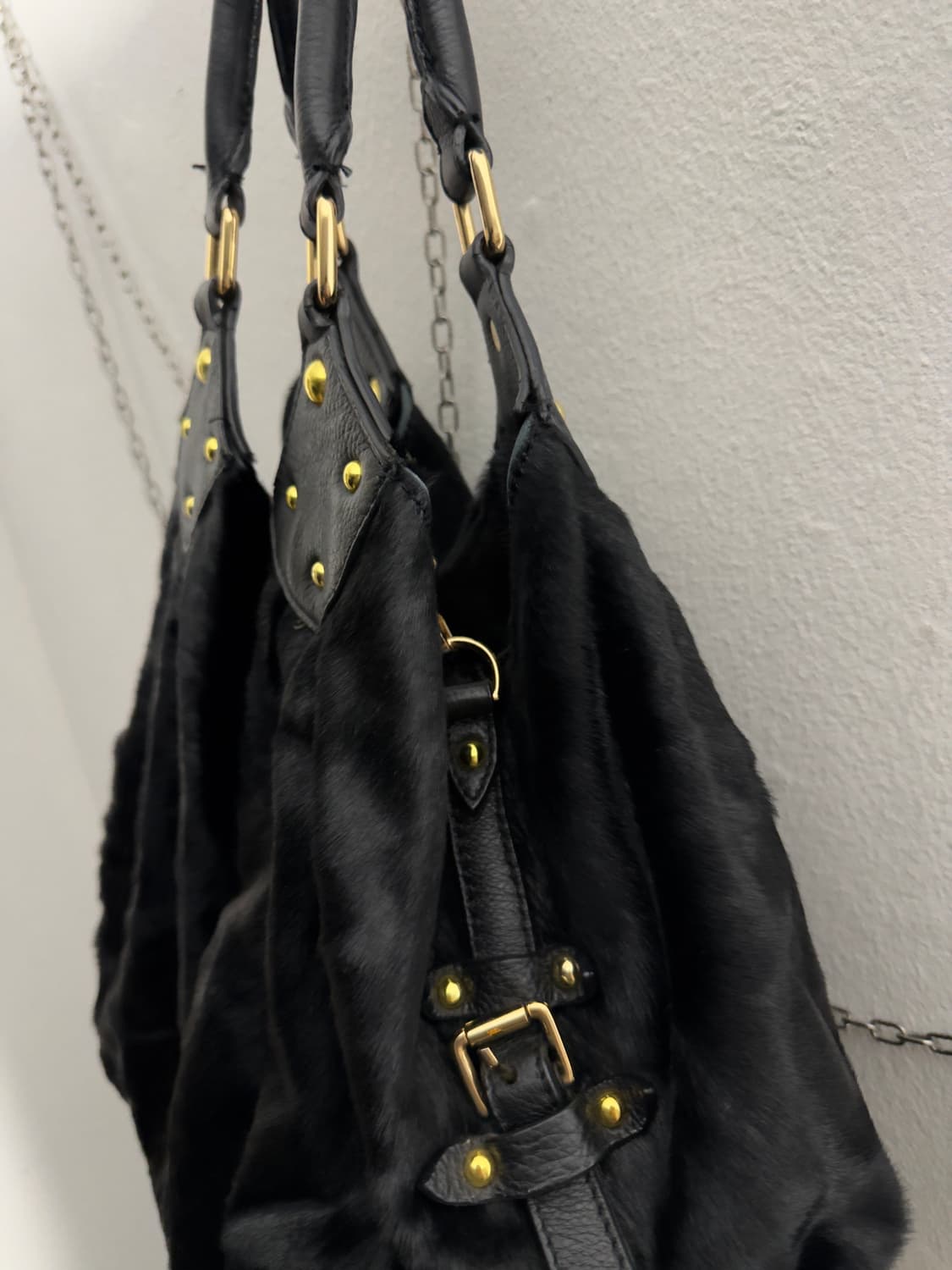 이탈리안 송치 골드 스터드버클 헬멧 백 상품이미지4