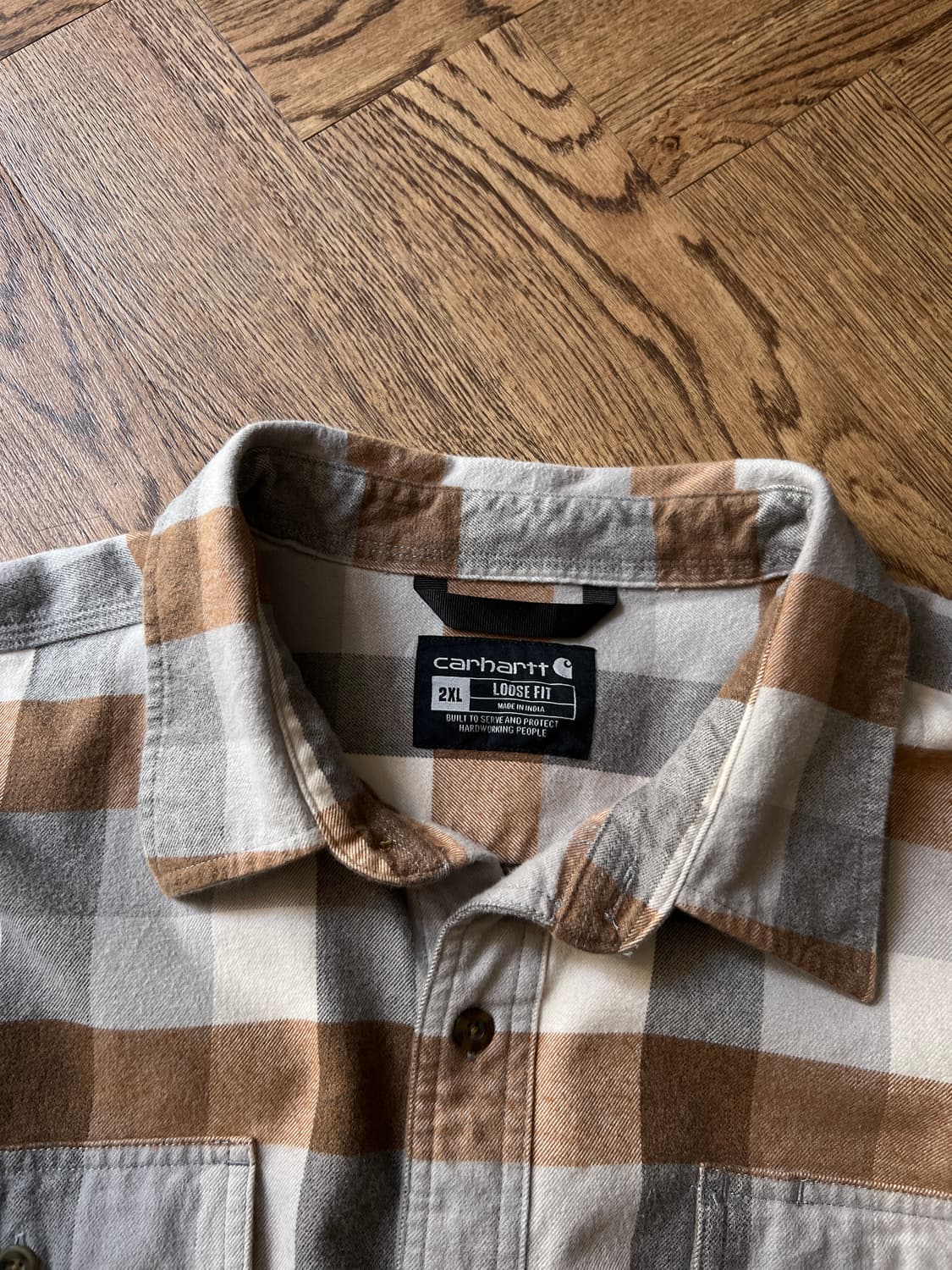 [2XL]칼하트 USA 2포켓 버팔로 체크 플란넬 워크 셔츠 상품이미지2