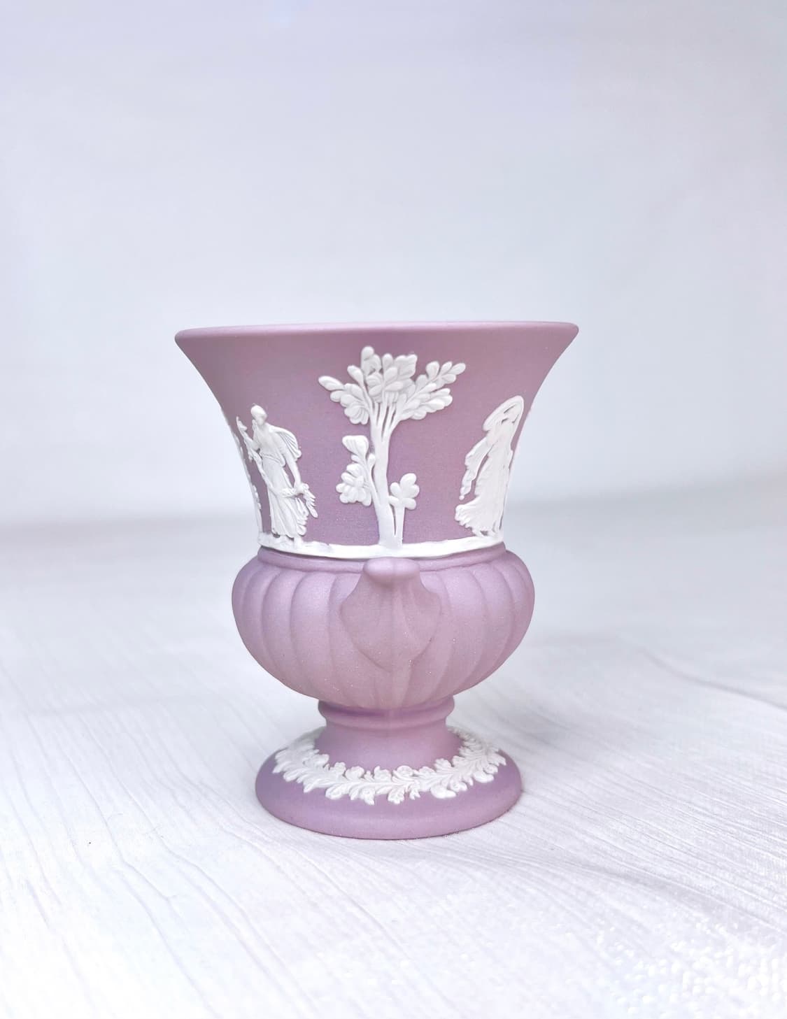 [영국엔틱] 웨지우드 제스퍼웨어 귀달이 도자기 화병 베이스_ 라일락 상품이미지2