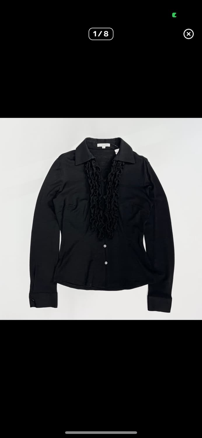 나라카미체  러플셔츠 상품이미지1