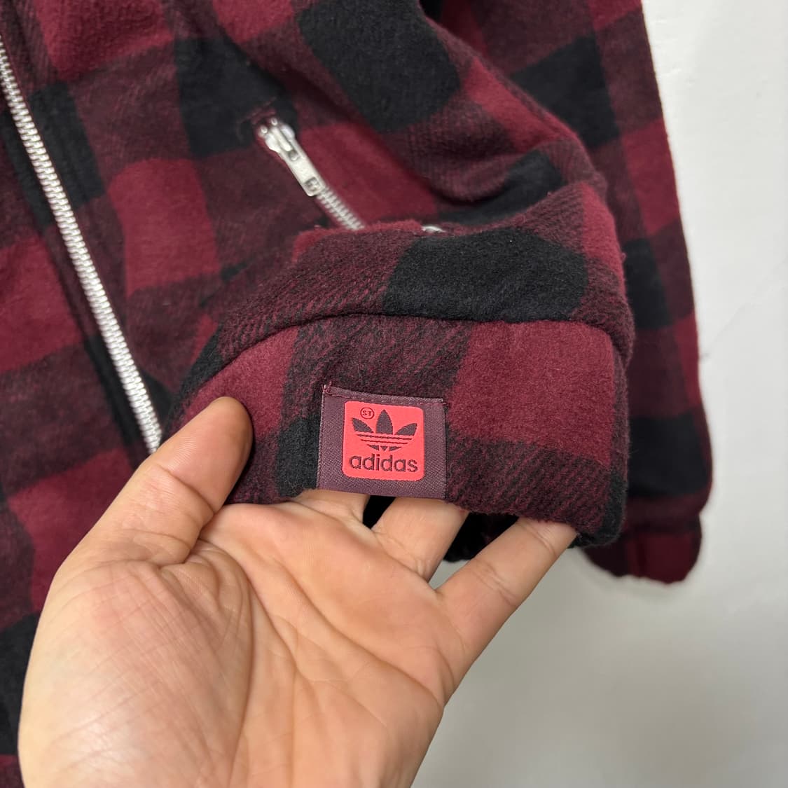 아디다스 체크 y2k 점퍼 상품이미지3