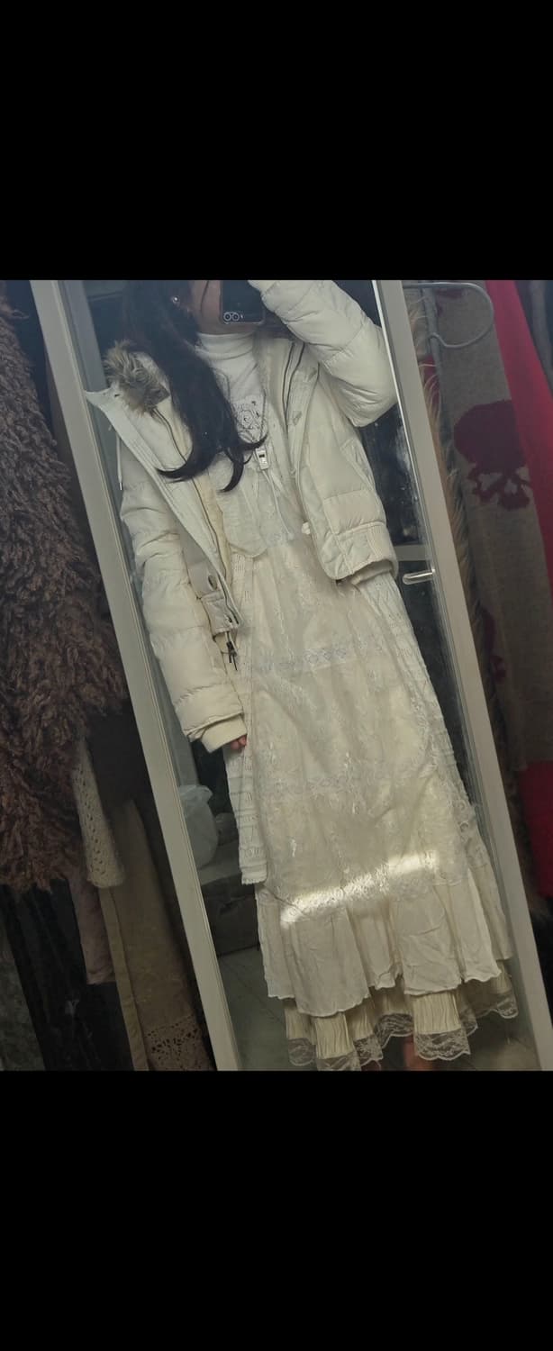 선가든 아베 패딩 개대장 화이트 페어리 모리 원피스셋 상품이미지1