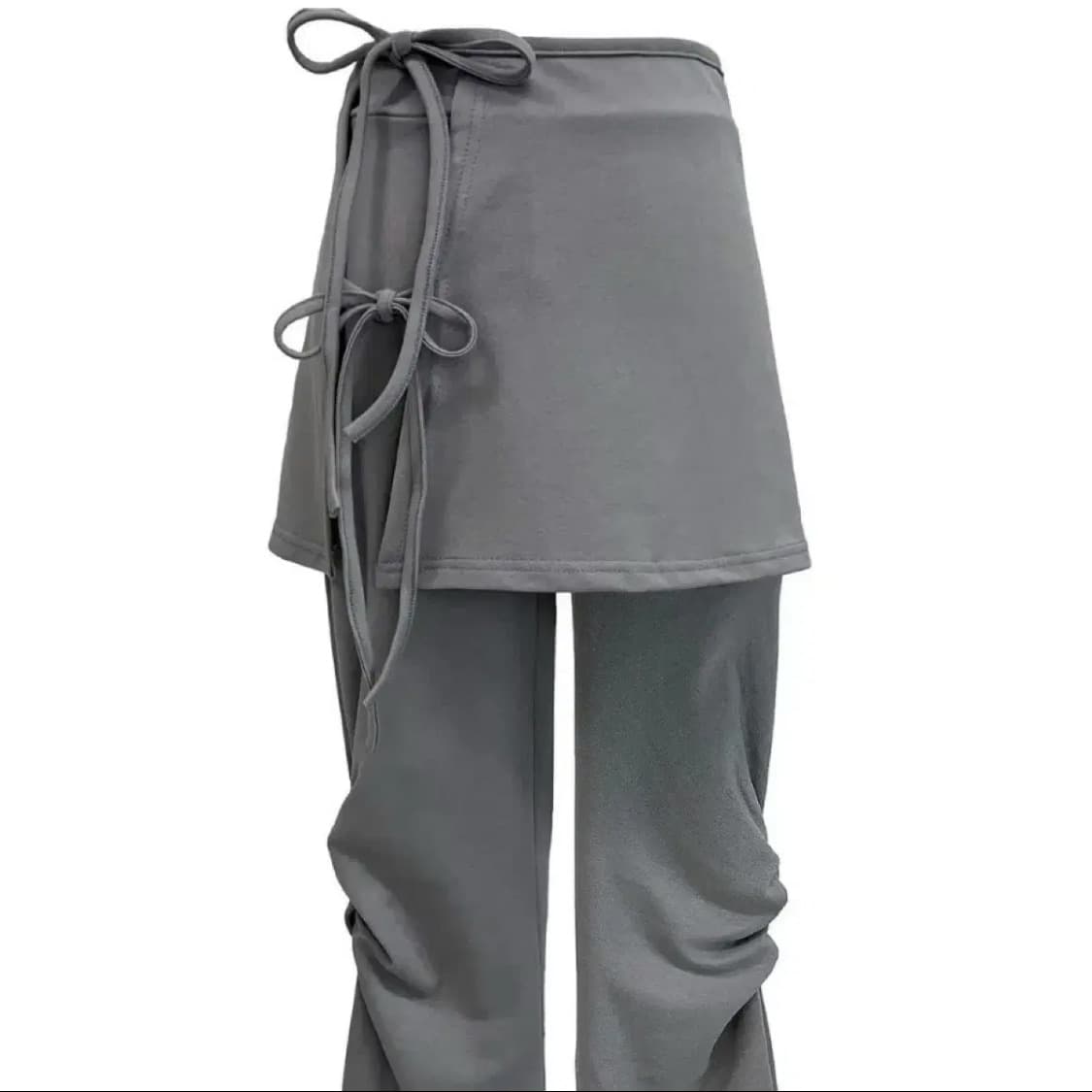 벨리아르 스트랩 스커트 팬츠 세트 그레이 상품이미지1