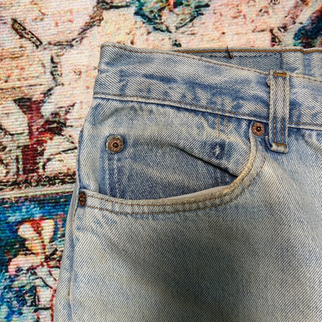 [34X32] 90s made in usa 리바이스501 디스 데님팬츠 상품이미지7