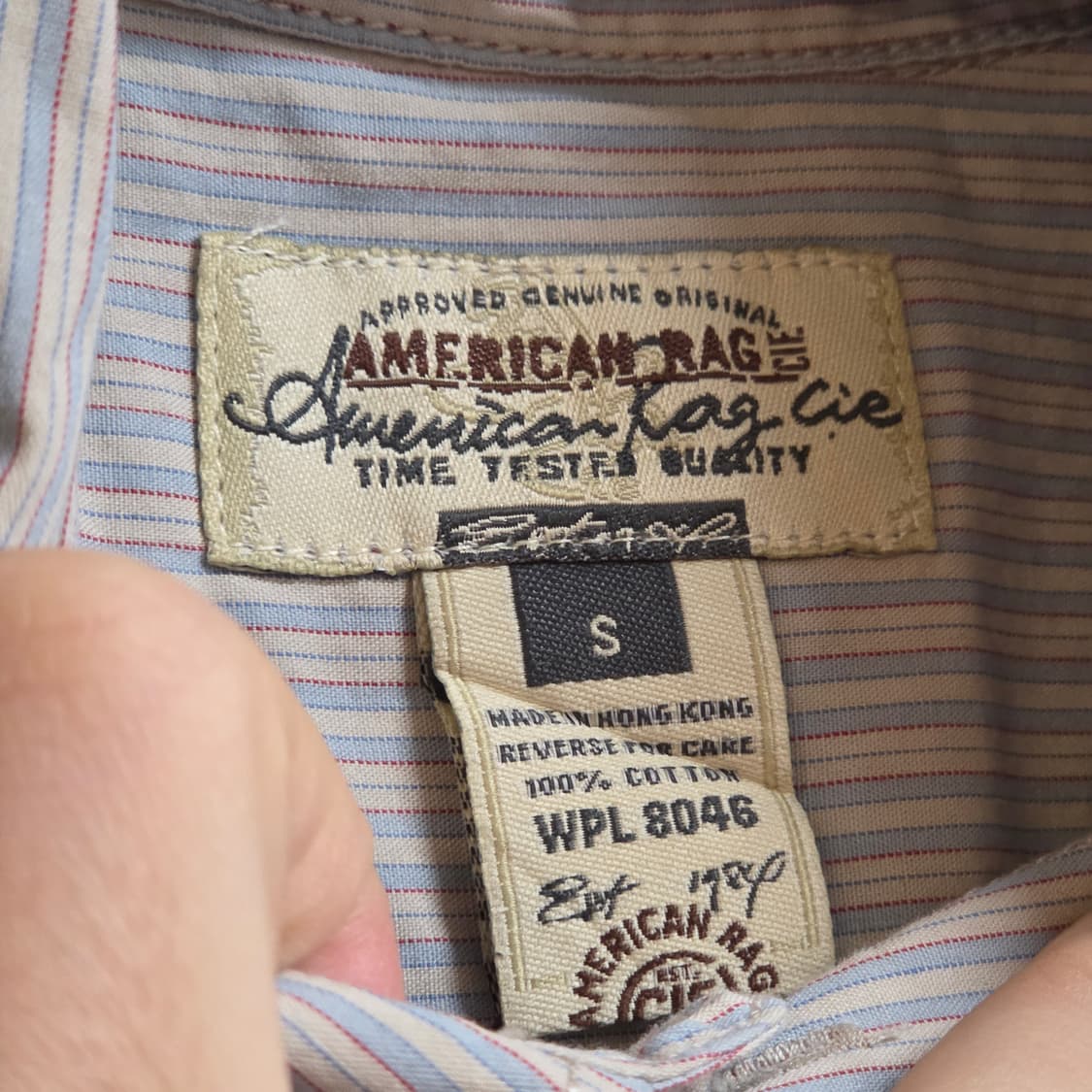 빈티지 자수 스트라이프 반팔 셔츠 상품이미지7