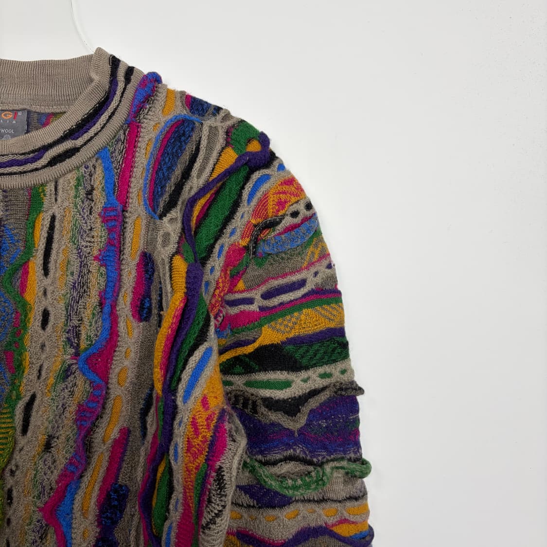 쿠지 패턴 니트 티셔츠 상품이미지4