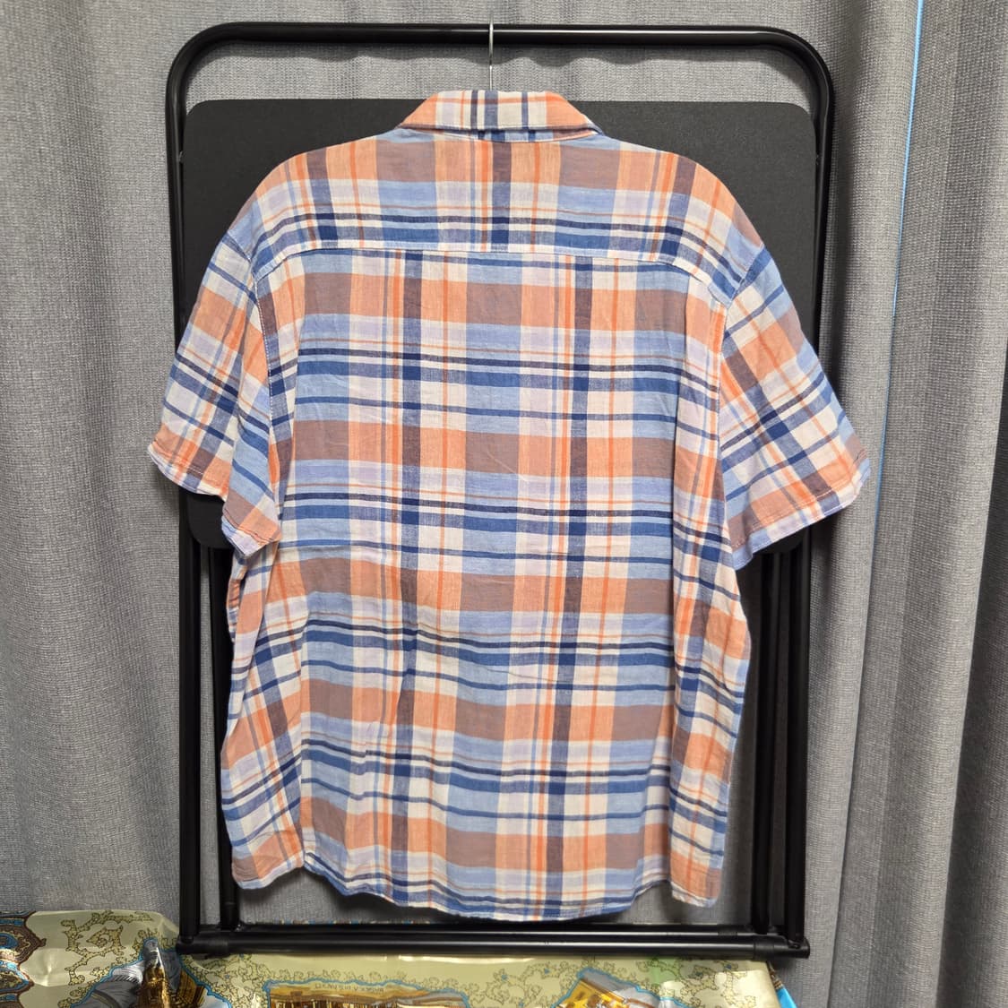 Japanese vintage 반팔 체크 셔츠 L(100) 상품이미지5