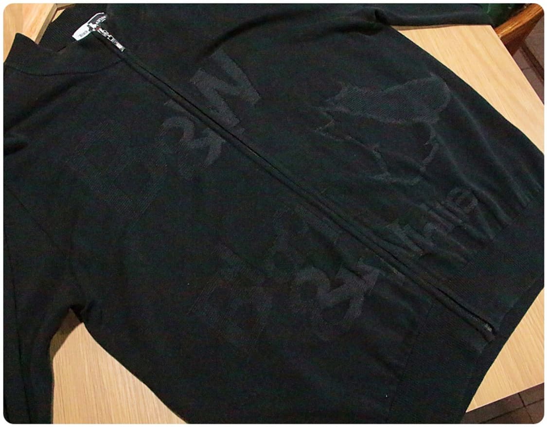 블랙앤화이트 골프 빅로고 니트 집업 가디건 110 상품이미지8