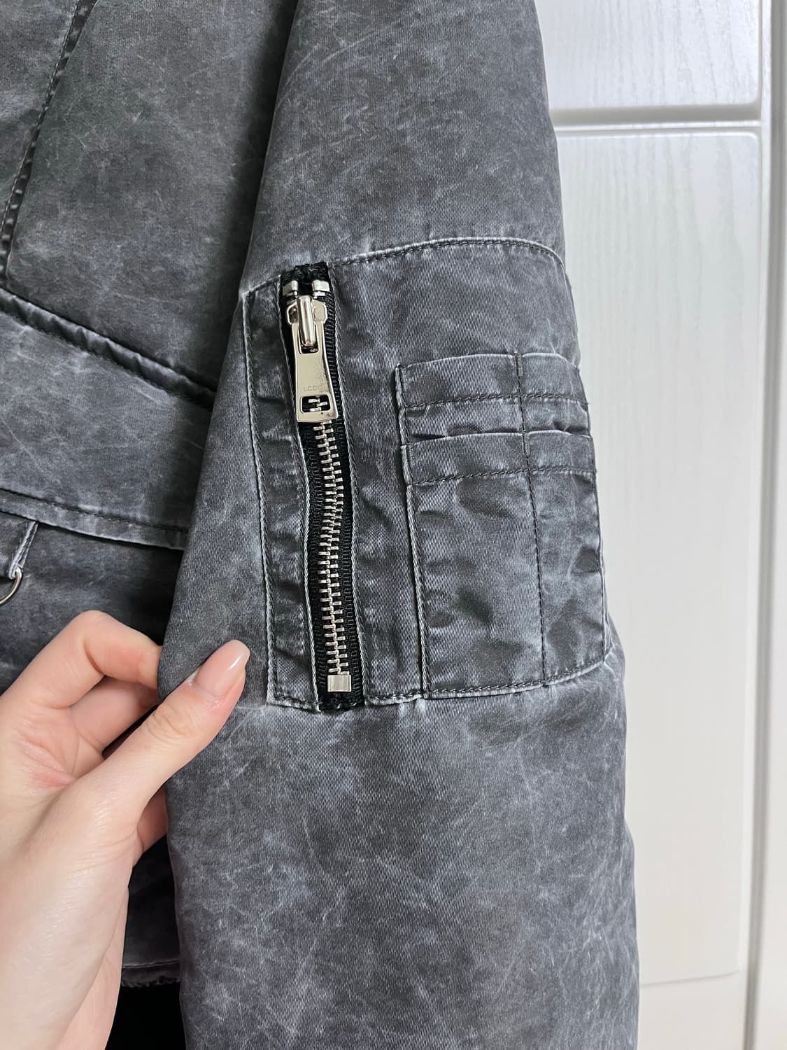 Lcdc crop bomber puffer jacket dustygrey 상품이미지8