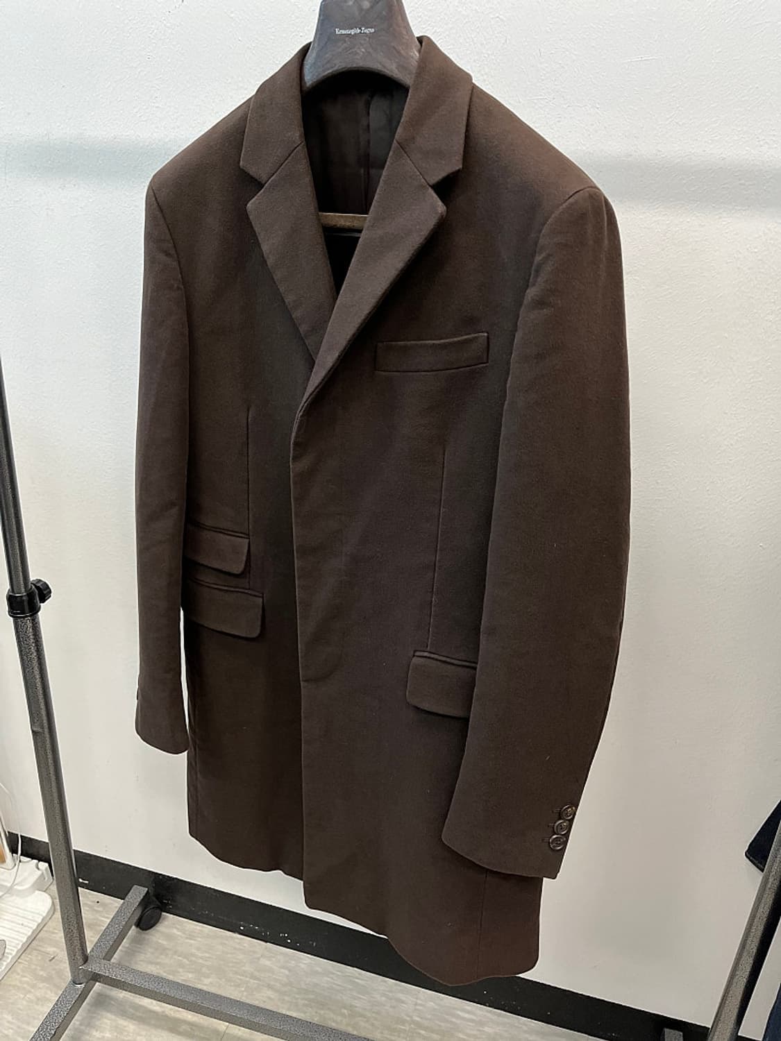 100-105) 프라다 이태리 브라운 몰스킨 코트 상품이미지1