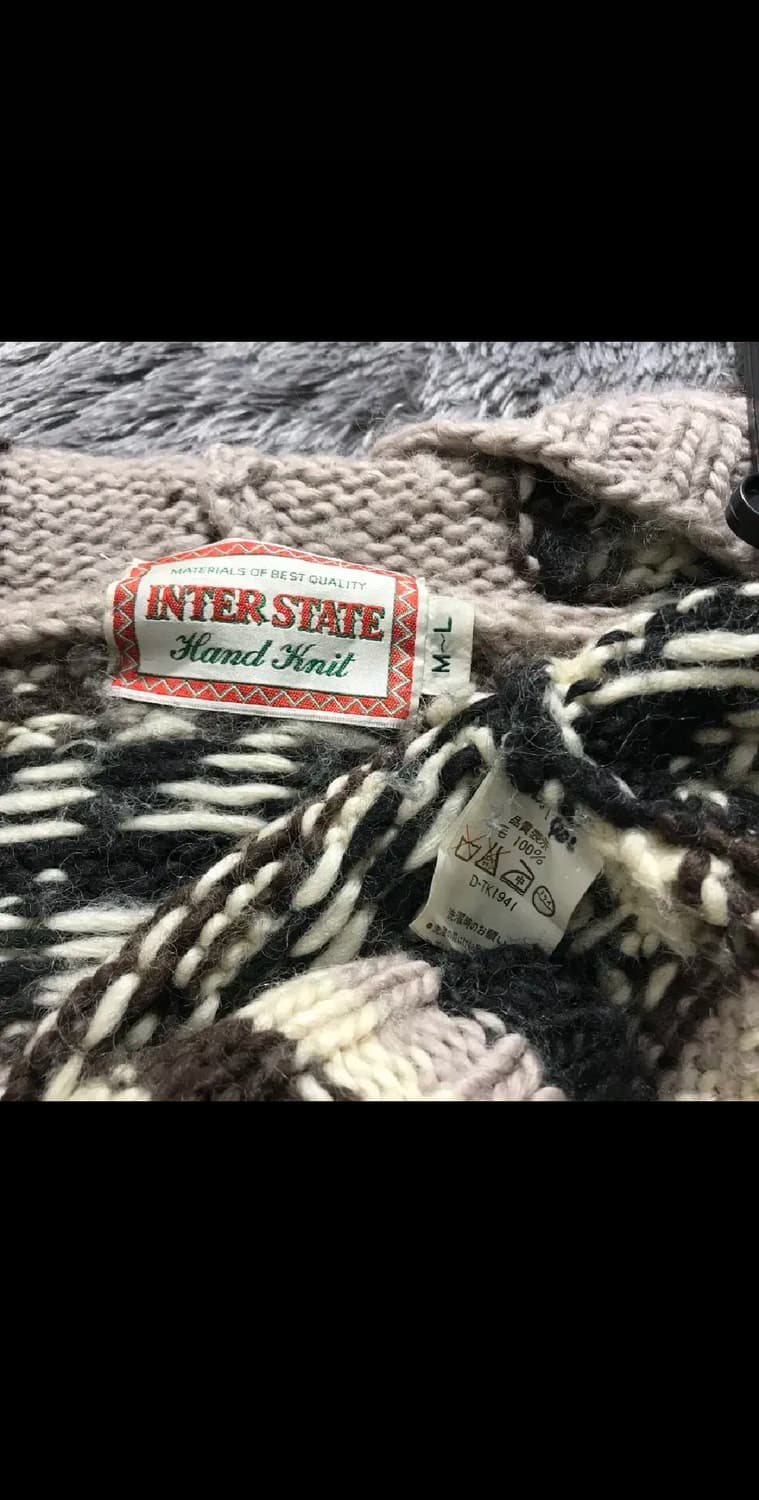 [[M, A급, 공용]# 독수리 패턴 후드 노르딕 헤비 니트 가디건 상품이미지5