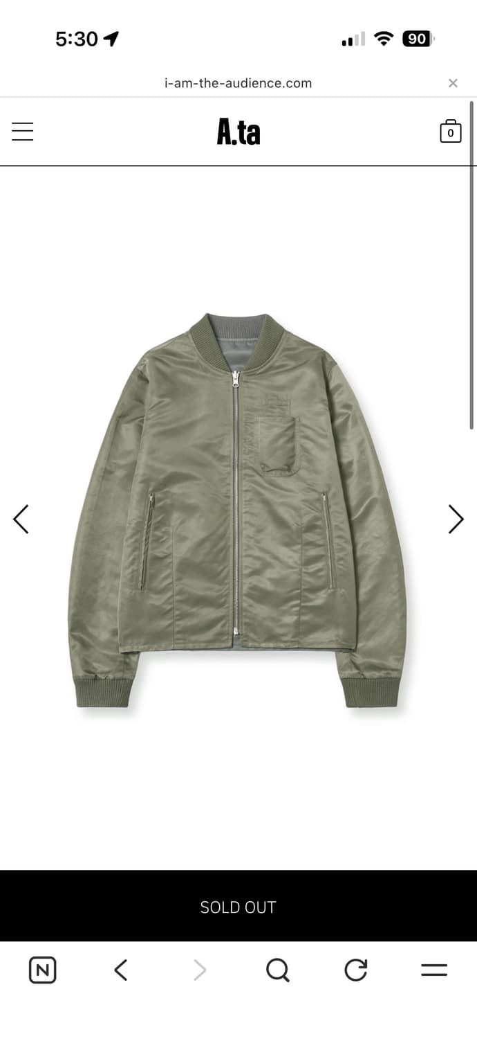 A.ta REVERSIBLE MA-1 상품이미지1