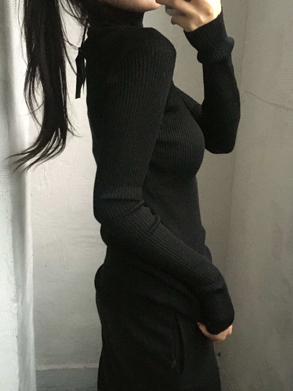 Prada 프라다 블랙 터틀넥 울 니트  상품이미지2