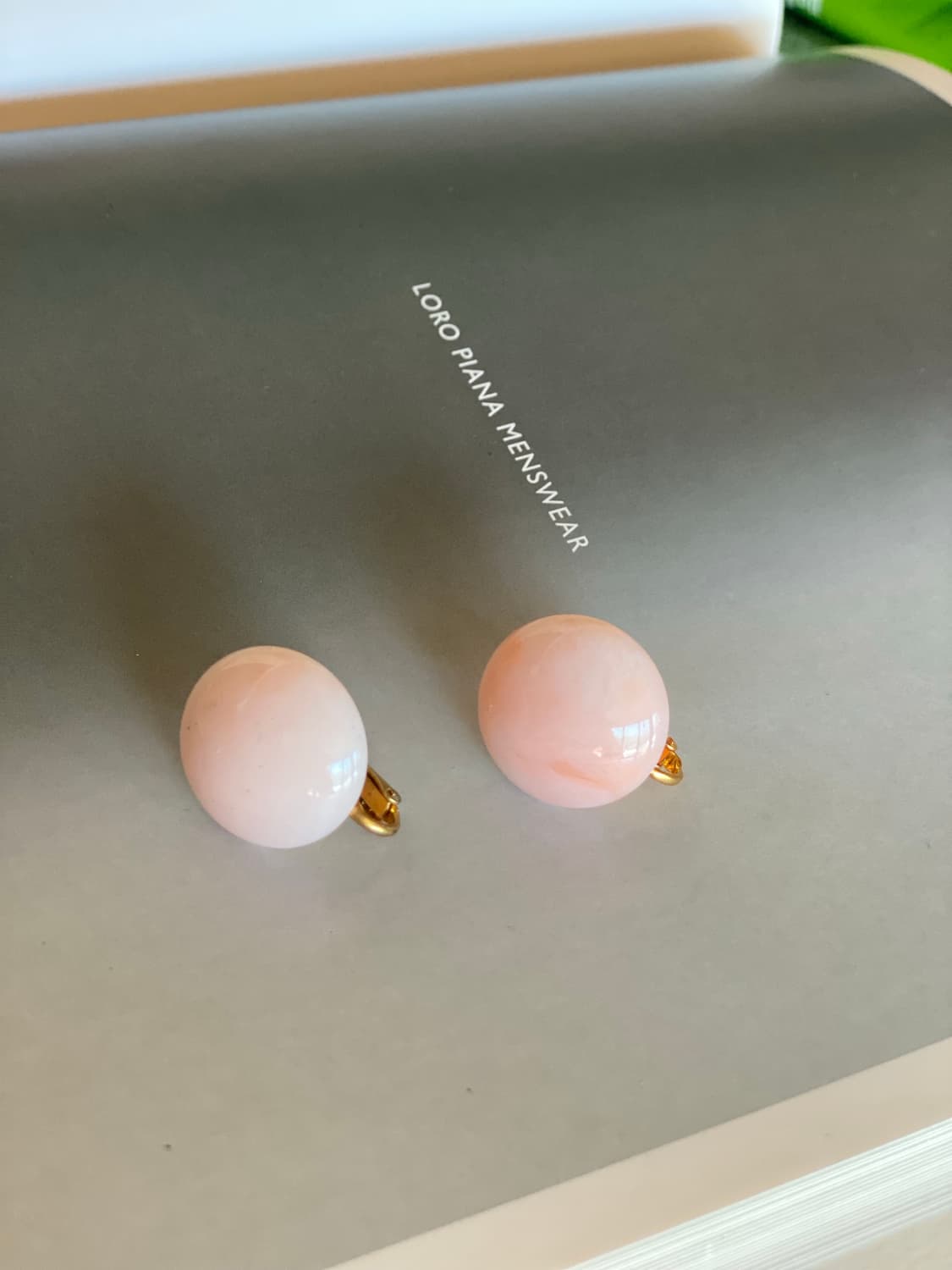 연핑크 오벌 귀걸이 귀찌 상품이미지3