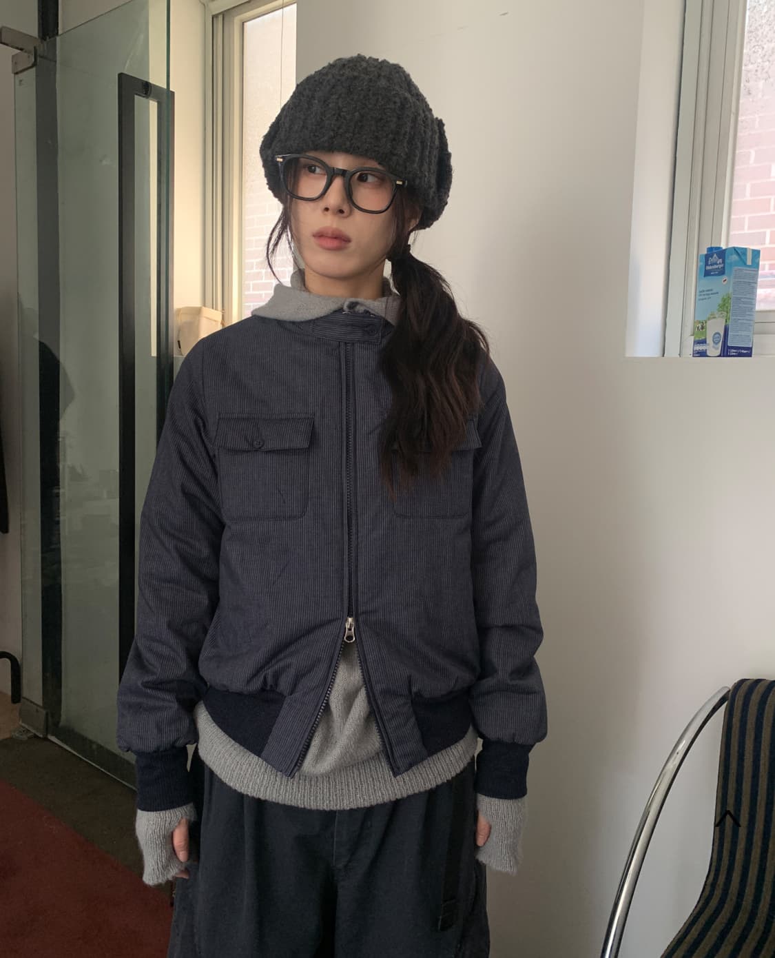 릿킴 reetkeem POCKET STRIPE JUMPER 자켓 상품이미지4