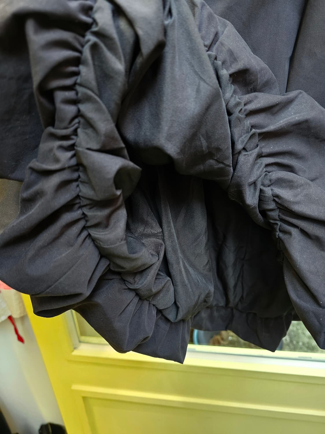 블랙 퍼프 롱스커트 상품이미지5