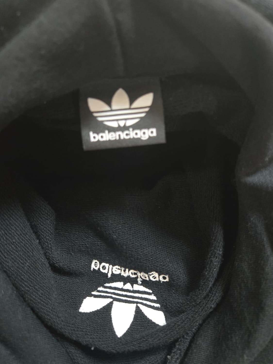 발렌시아가 아디다스 후드 라지 핏 블랙 2 상품이미지10