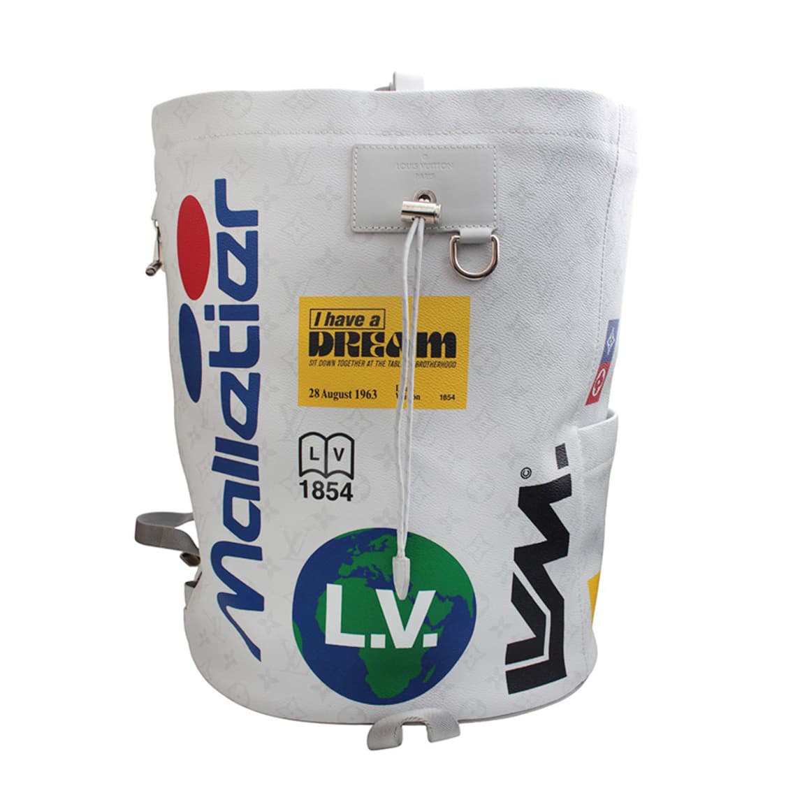 루이비통 모노그램 라이트그레이 프린트 레더 백팩 상품이미지1