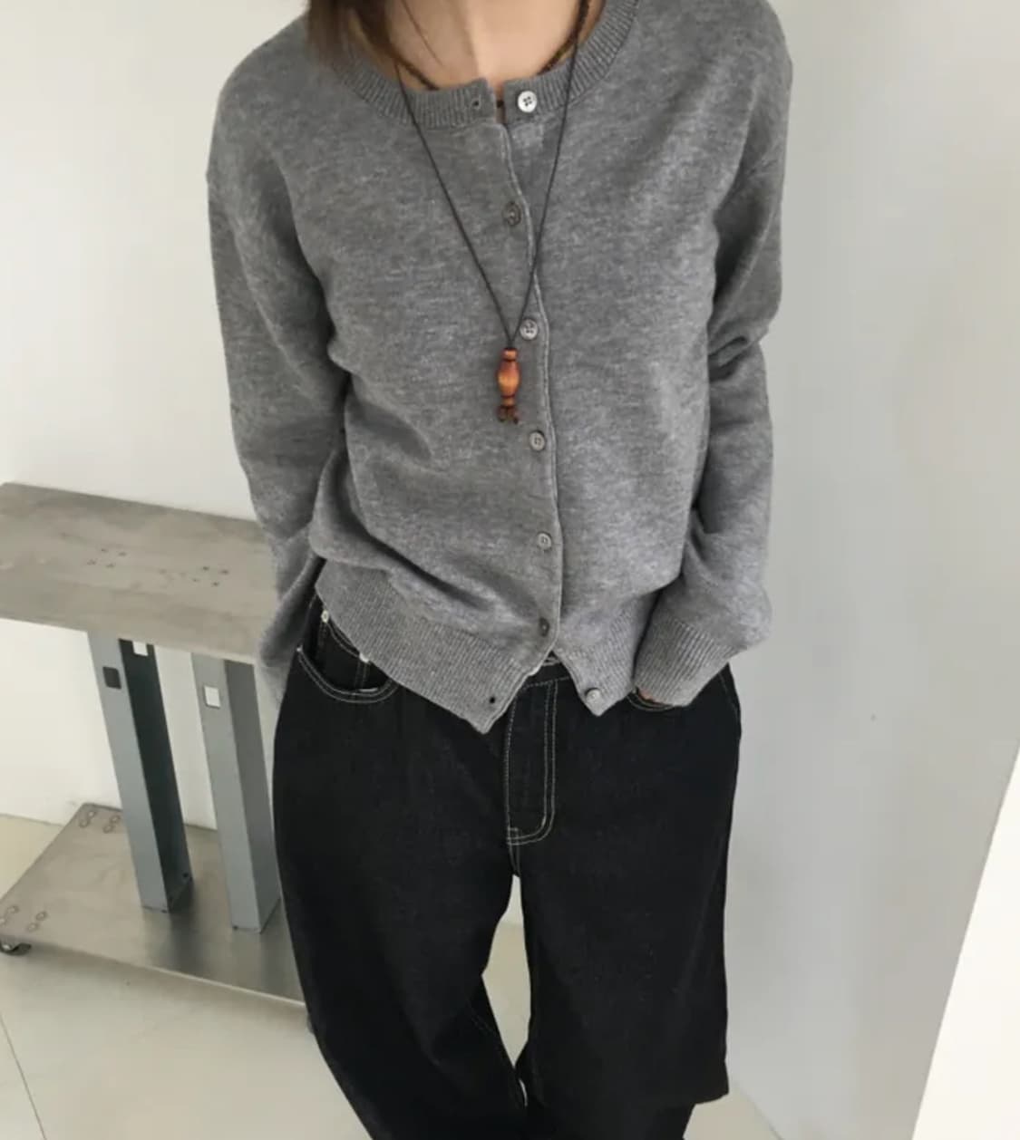 앤티즈 너드 소프트 회색 가디건 그레이 상품이미지1