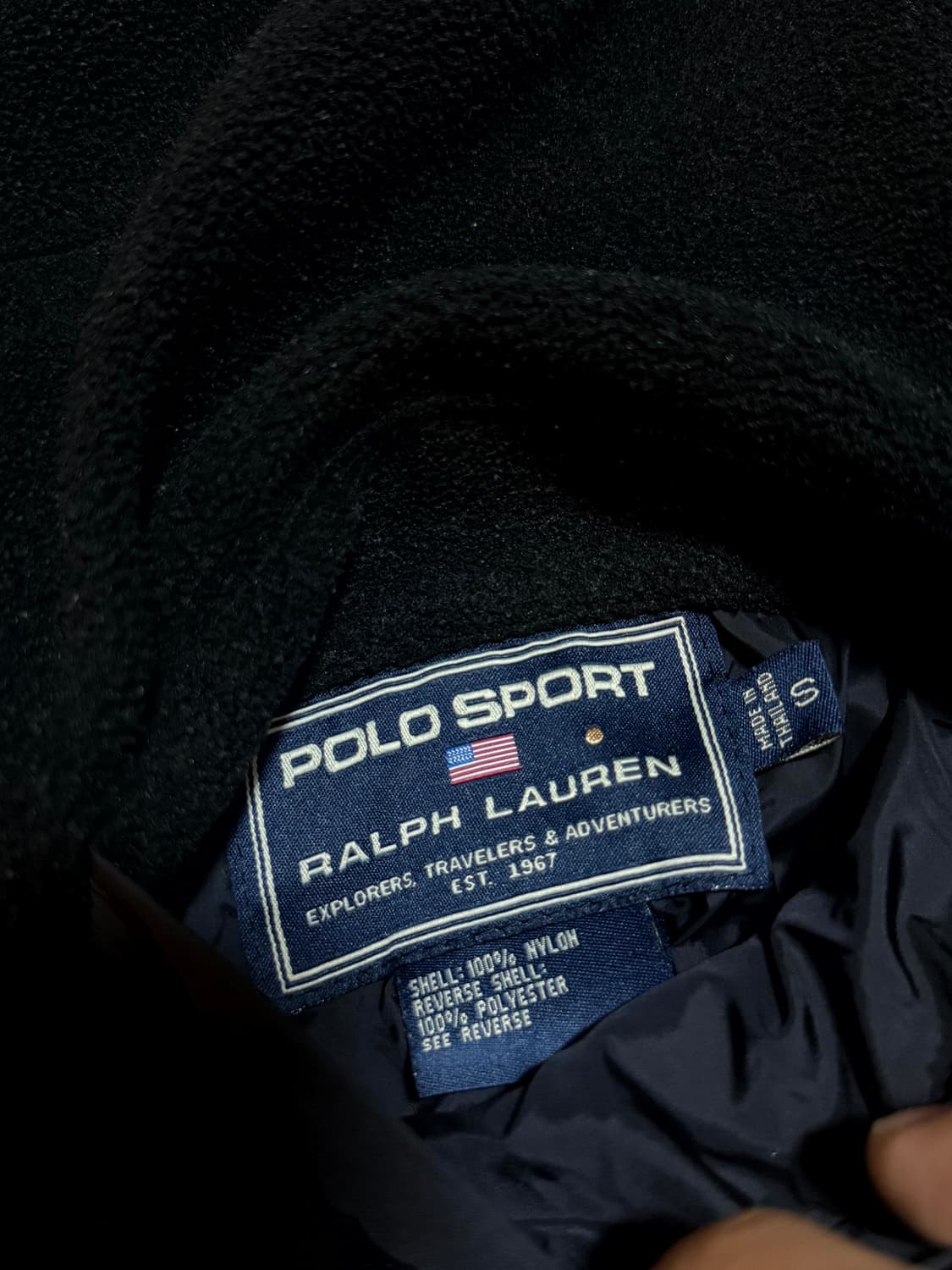 Polo Sport 폴로 스포츠 90s 블랙 플리스 양면 리버시블 자켓 상품이미지5