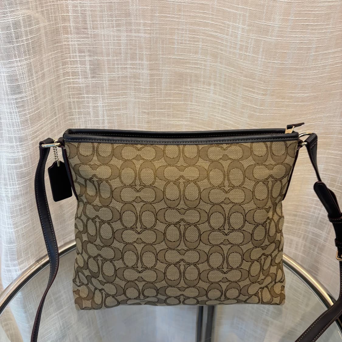 정품 코치 패브릭 사각 크로스백     상품이미지6