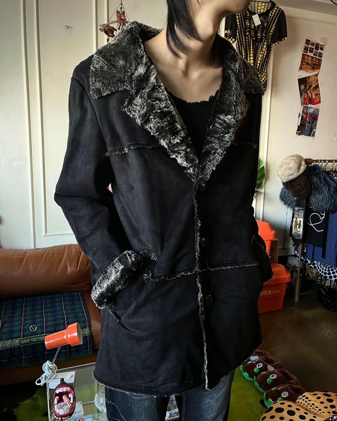 90-00s Never Seen Thing V-Kei Fur Jacket 상품이미지2