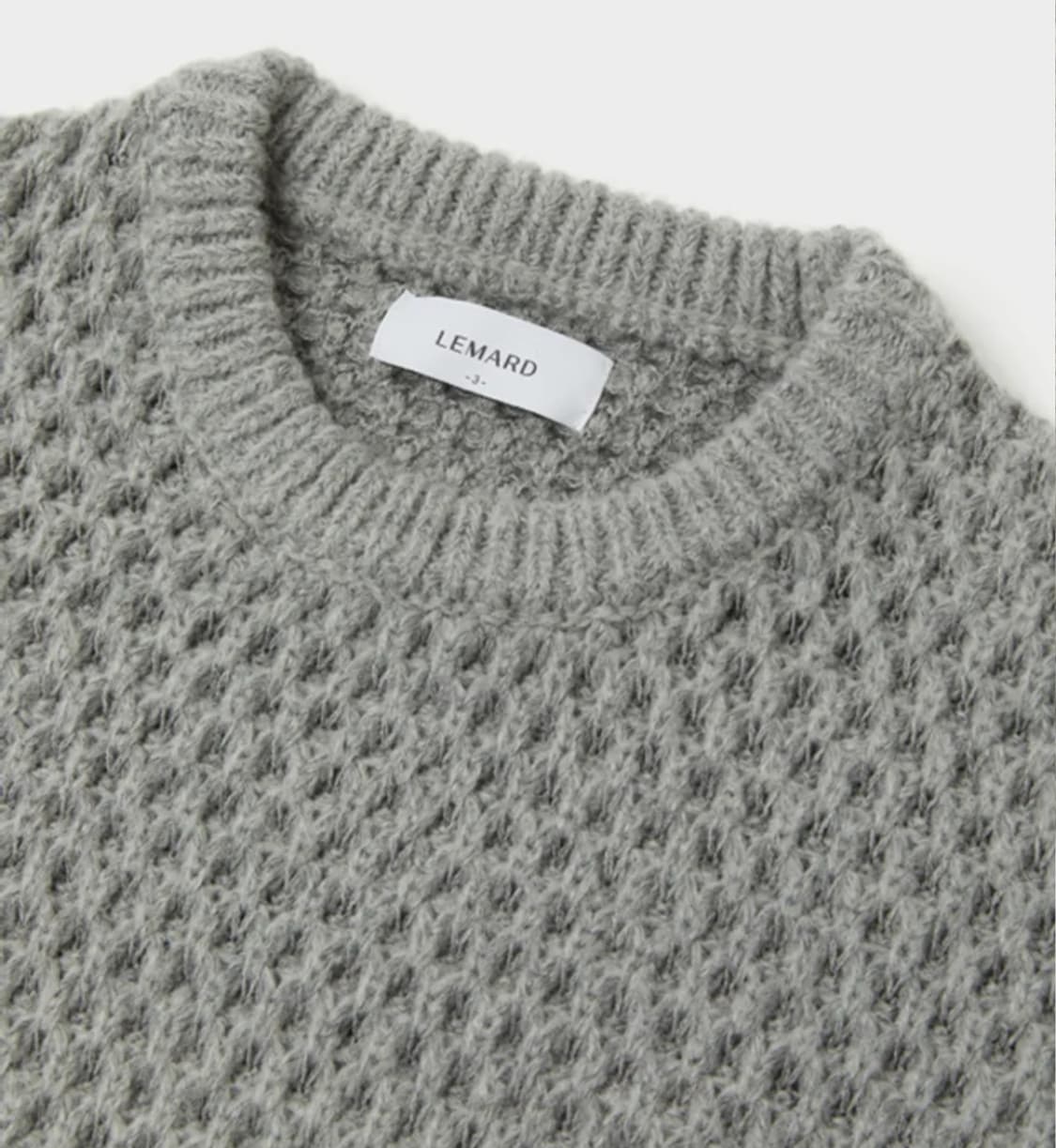 (새상품) 르마드 투톤 와플 울 니트 그레이 2사이즈 상품이미지3