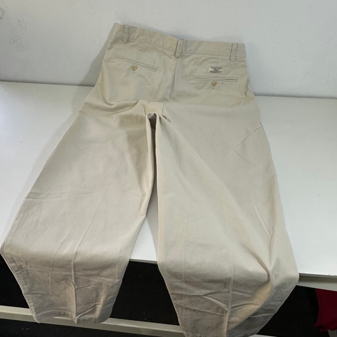 XL 32-33 폴로랄프로렌 라이트베이지 테이퍼드핏 투턱 치노팬츠 상품이미지6