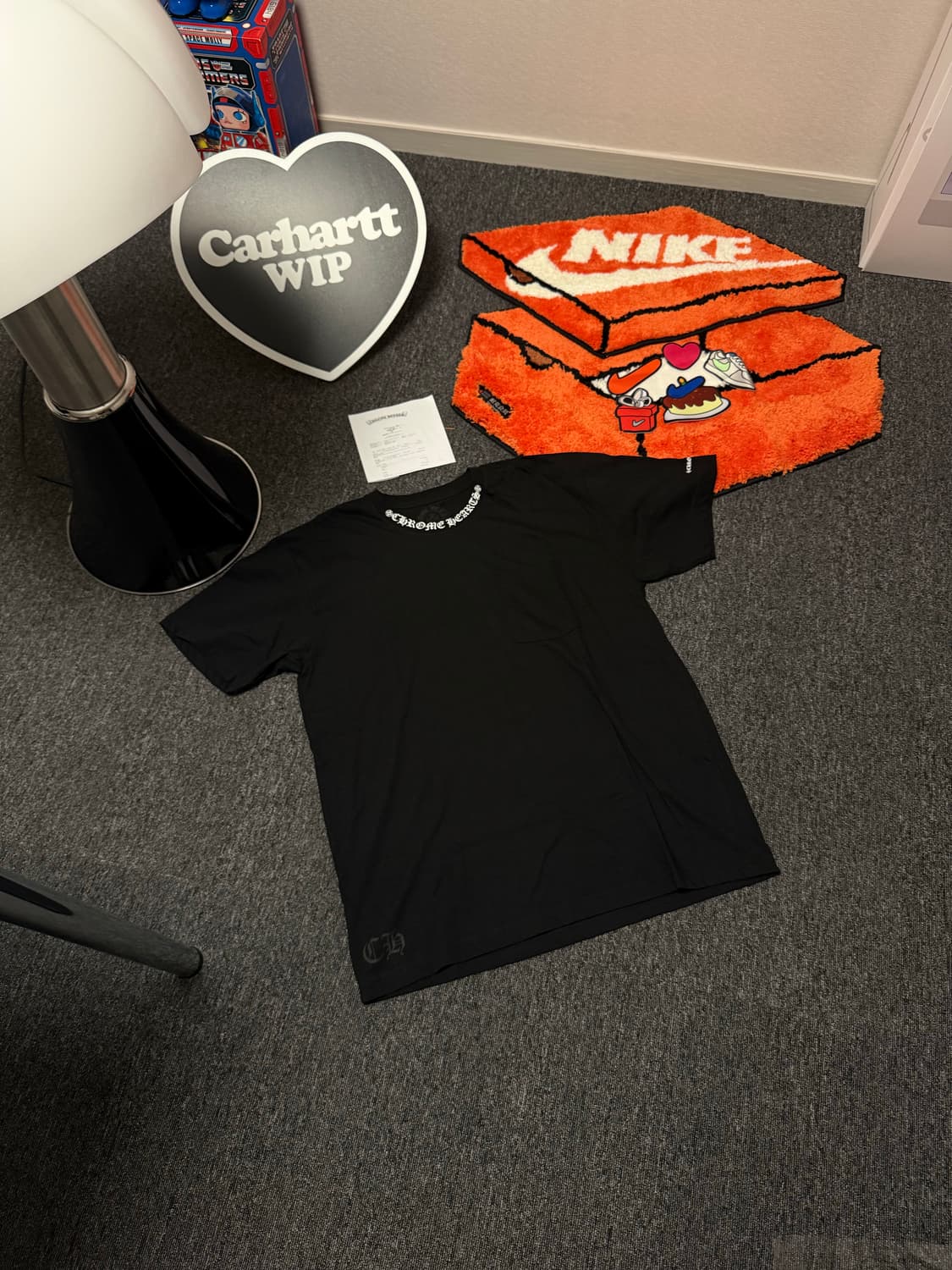 [XL] 크롬하츠 숏 슬리브 포켓 크루 넥로고 반팔 티셔츠 블랙 상품이미지1