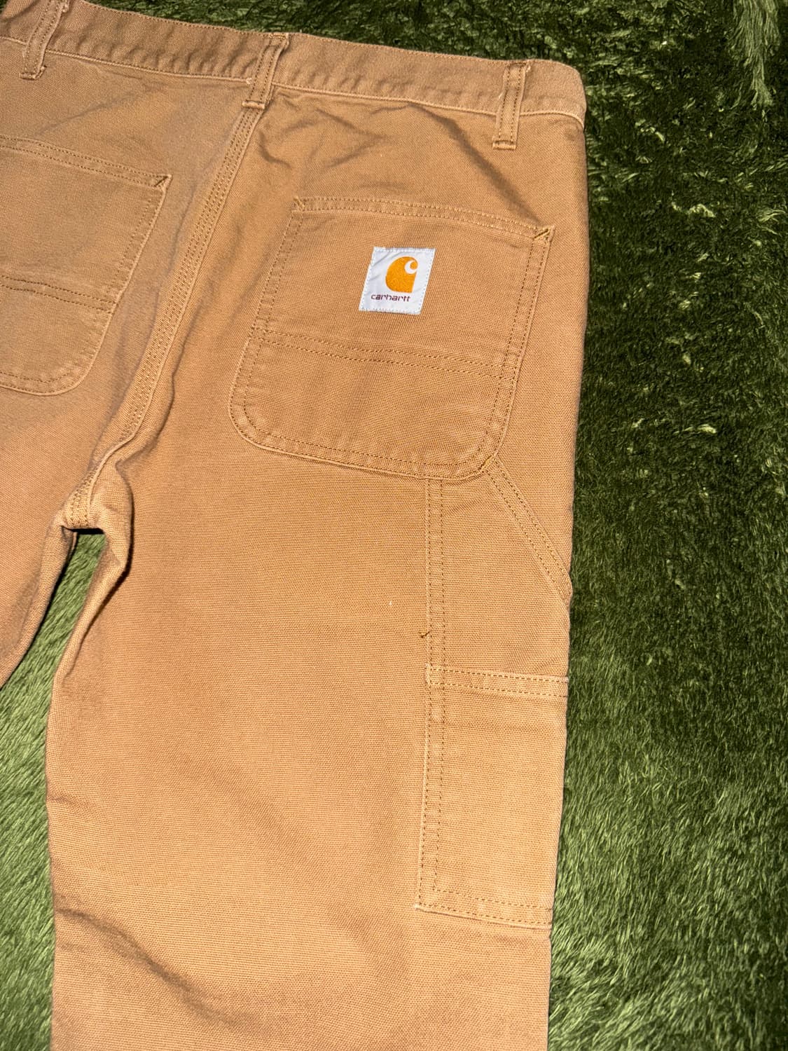 [30X32] 칼하트 WIP 덕 캔버스 싱글니 카펜터 팬츠 워시드 탄 상품이미지9