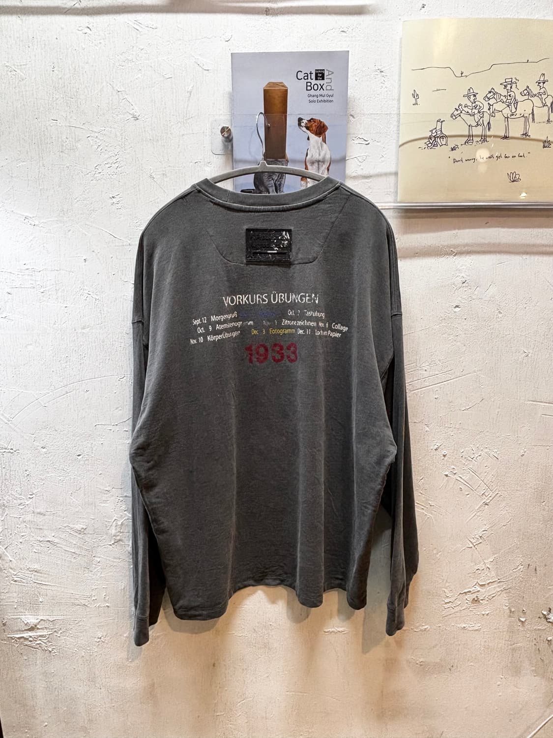 솔리드 옴므 피그먼트 백프린트 오버핏 롱슬리브   상품이미지2