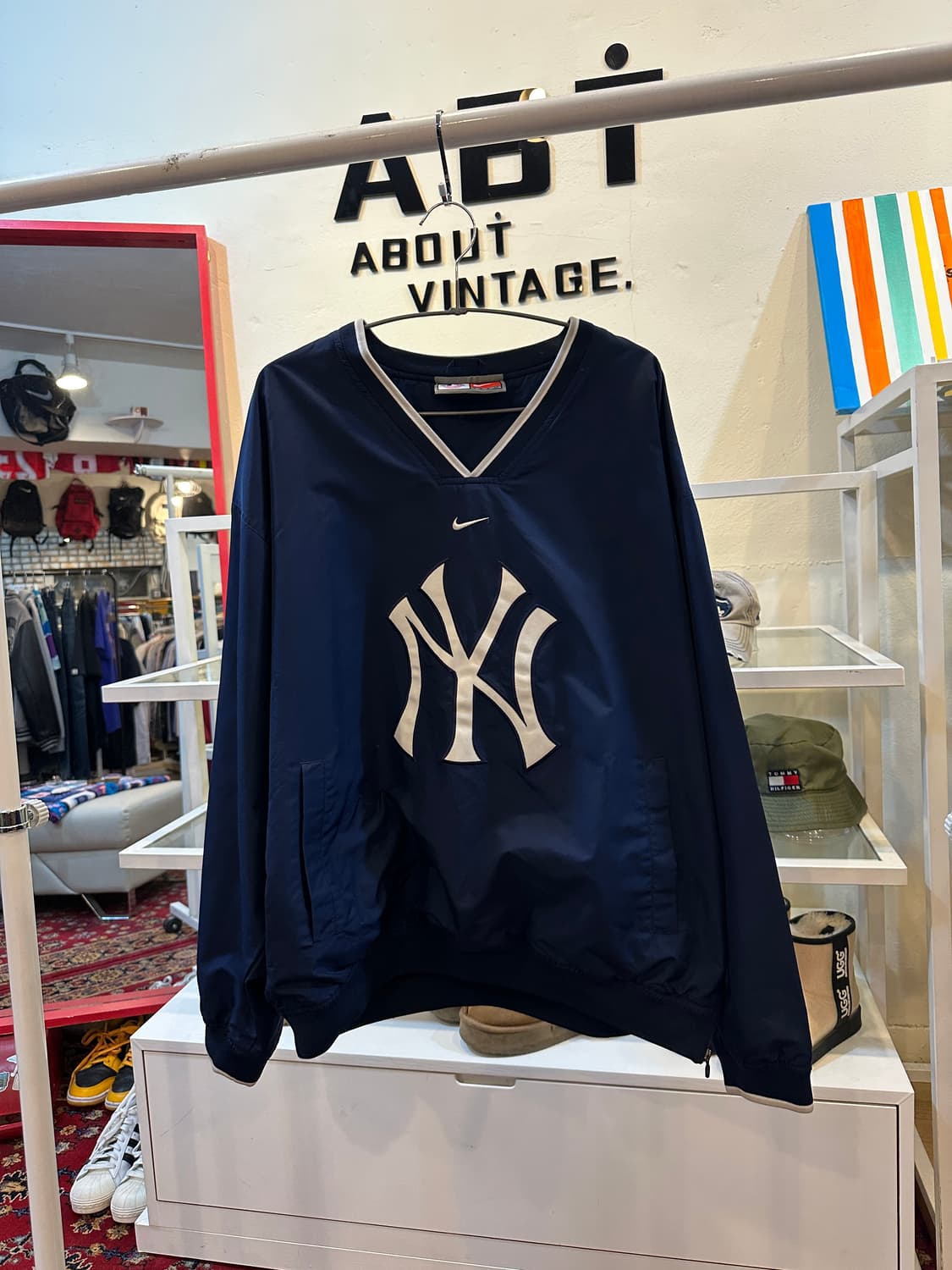 나이키 MLB 뉴욕 양키스 풀오버 웜업 자켓 상품이미지1