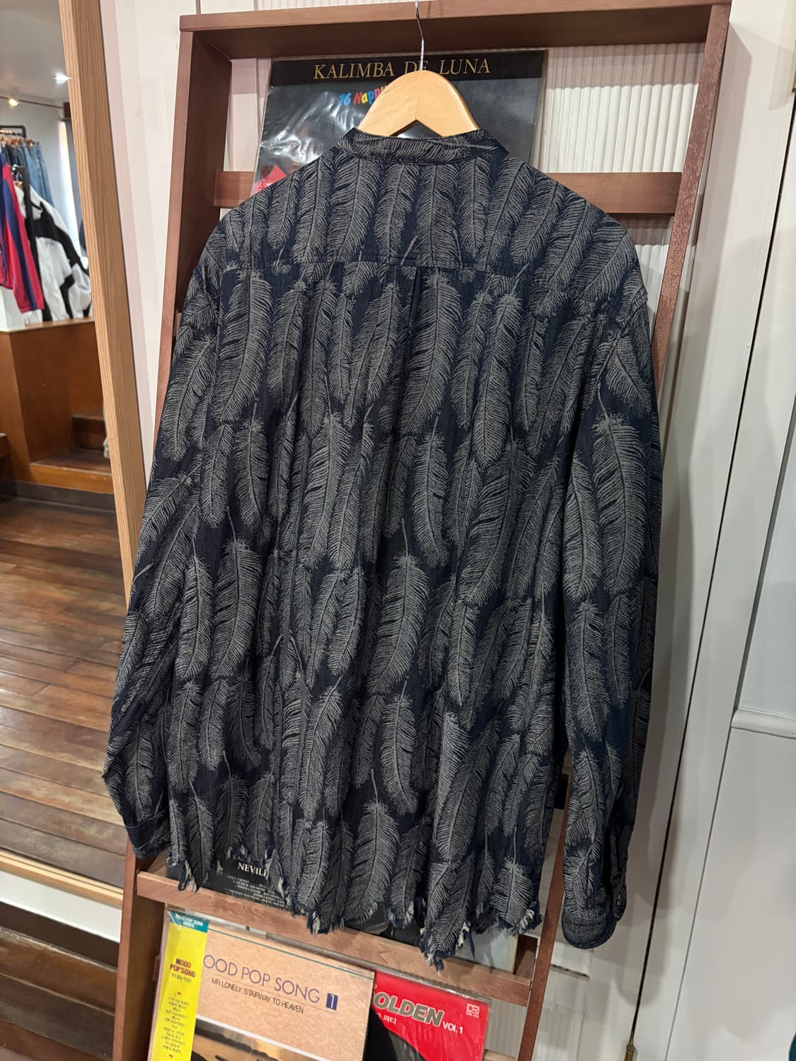 캐피탈 맥파이 데님 스탠드 셔츠 다크 인디고 4사이즈 상품이미지3