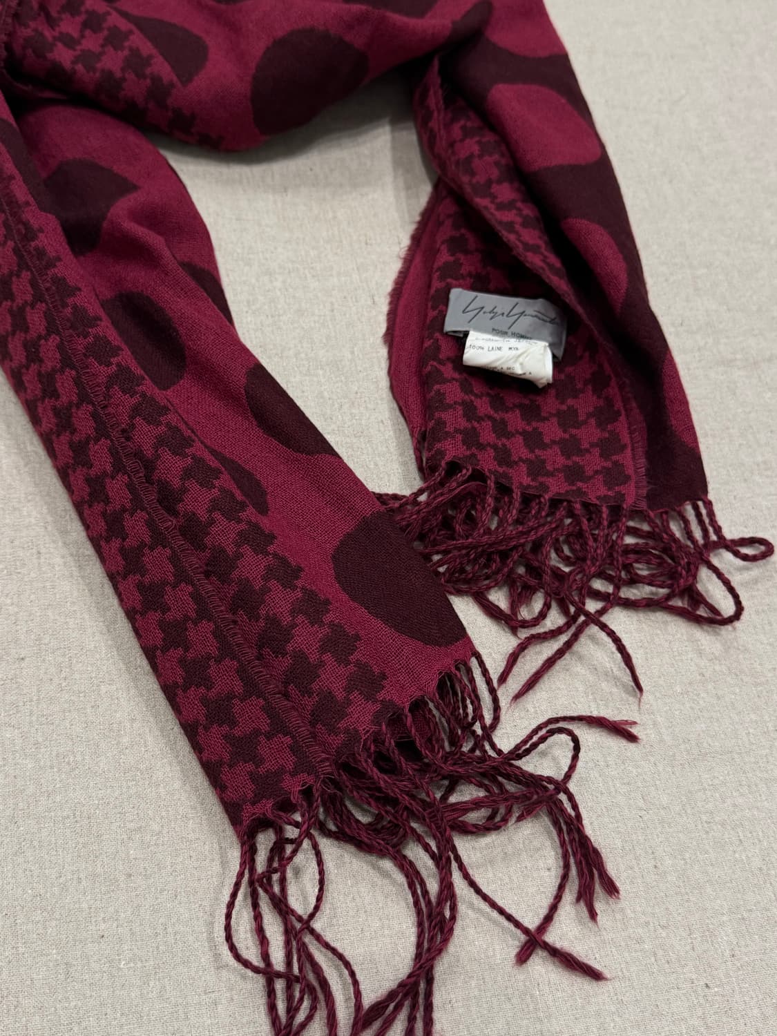 요지야마모토 뿌르옴므 믹스 도트 머플러 상품이미지4