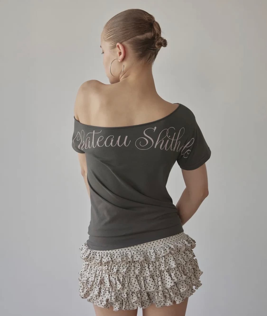 스컬프터 Chateau Shithole Tie Tee Charcoal L 상품이미지3